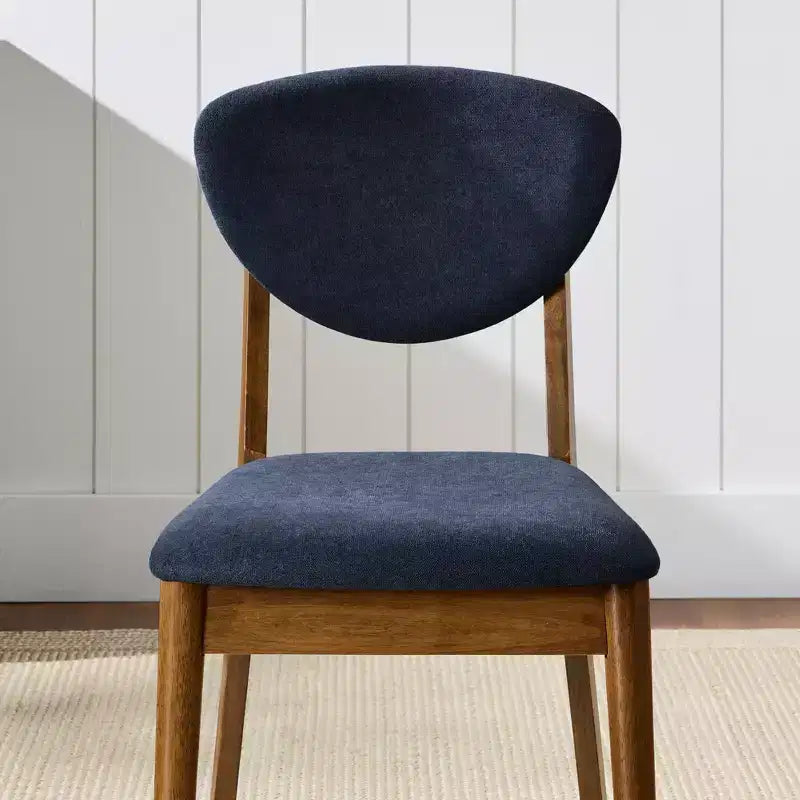 Ensemble de 2 chaises de salle à manger en bois et tissu, style moderne du milieu du siècle, de la marque Best Choice Products
