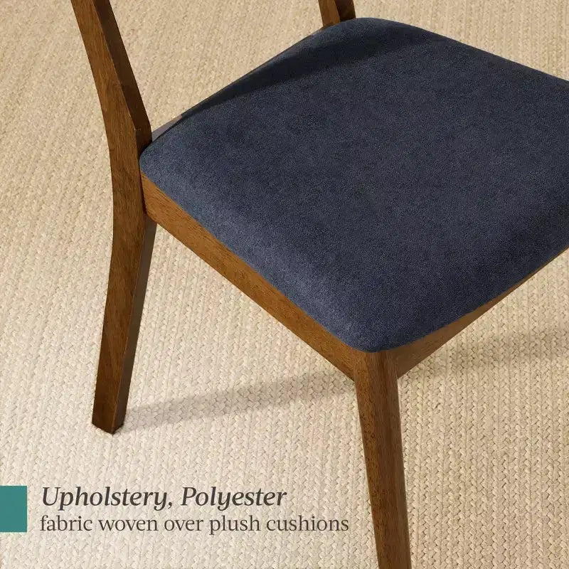 Ensemble de 2 chaises de salle à manger en bois et tissu, style moderne du milieu du siècle, de la marque Best Choice Products