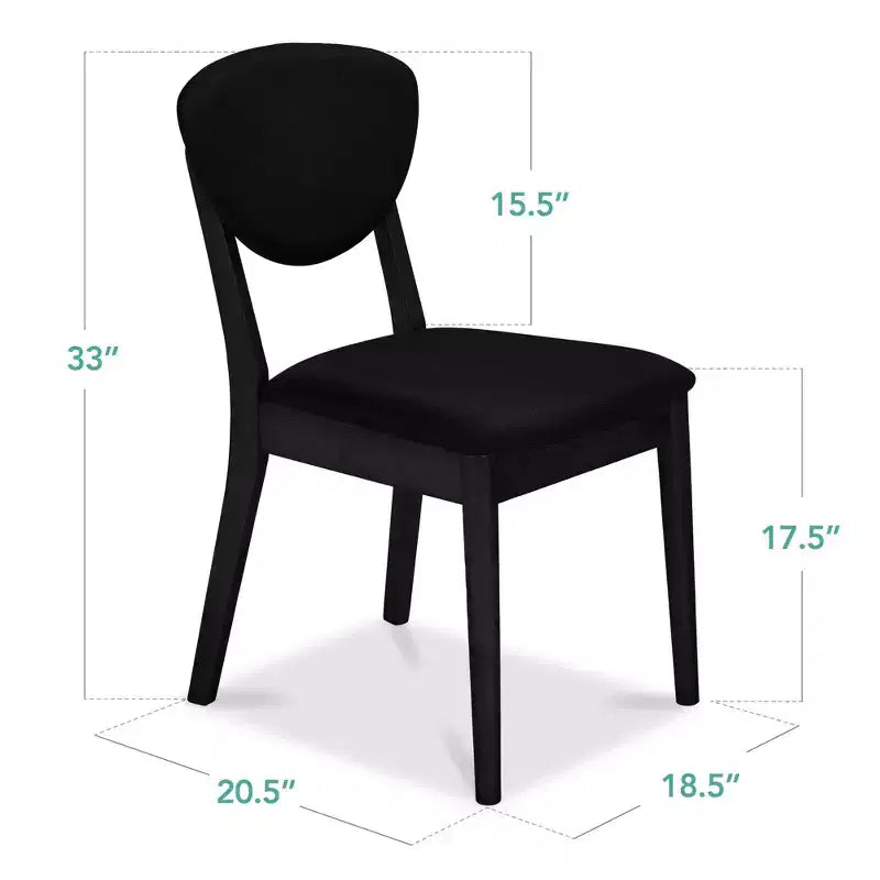 Ensemble de 2 chaises de salle à manger en bois et tissu, style moderne du milieu du siècle, de la marque Best Choice Products