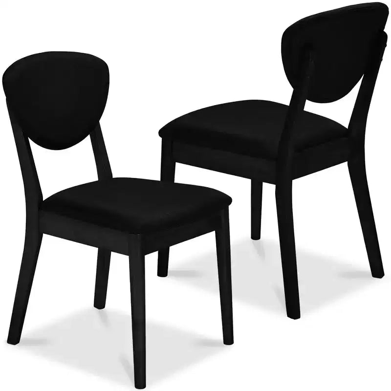 Ensemble de 2 chaises de salle à manger en bois et tissu, style moderne du milieu du siècle, de la marque Best Choice Products