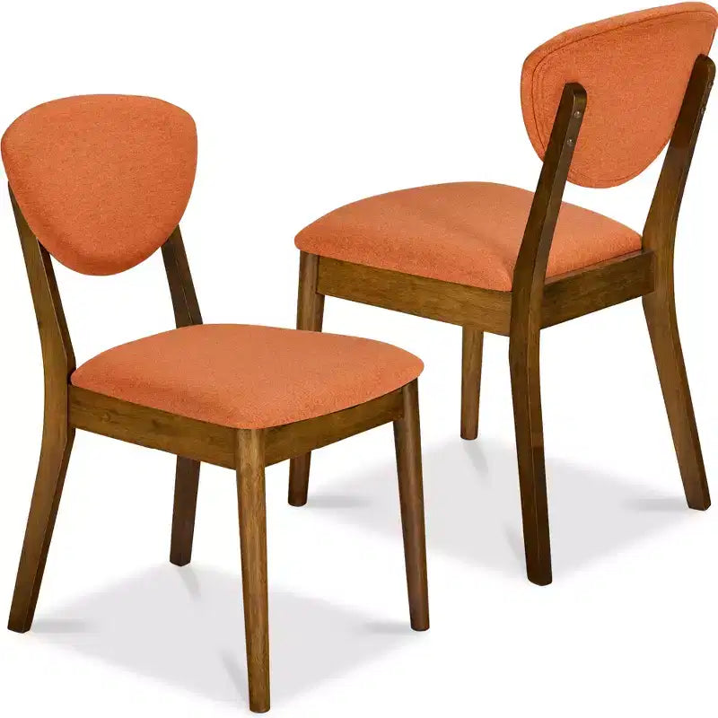 Ensemble de 2 chaises de salle à manger en bois et tissu, style moderne du milieu du siècle, de la marque Best Choice Products