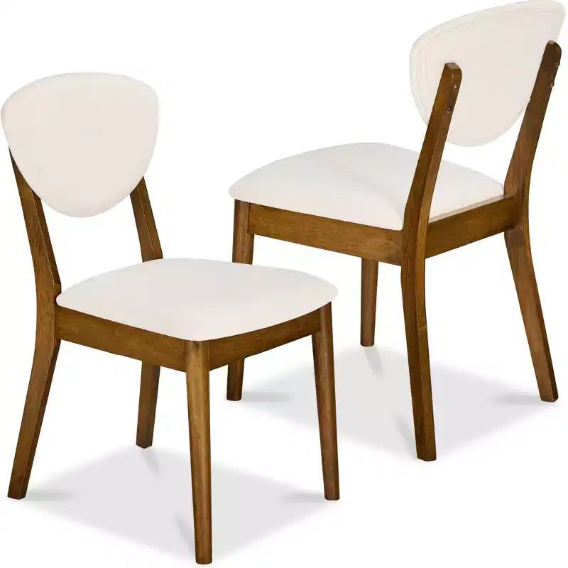 Ensemble de 2 chaises de salle à manger en bois et tissu, style moderne du milieu du siècle, de la marque Best Choice Products