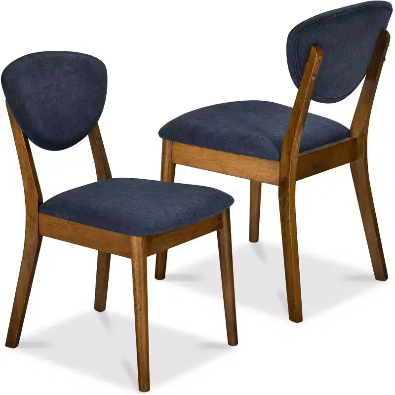 Ensemble de 2 chaises de salle à manger en bois et tissu, style moderne du milieu du siècle, de la marque Best Choice Products