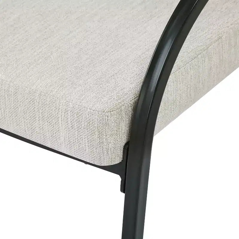 Christopher Knight Home Silas, chaises de salle à manger capitonnées avec accoudoirs et pieds en métal (Lot de 4)