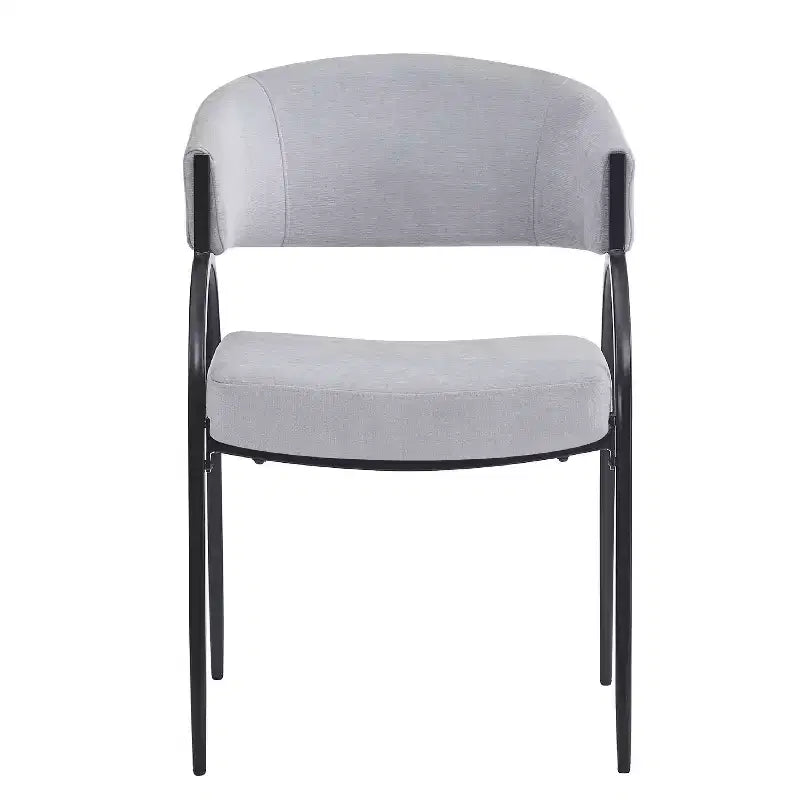 Christopher Knight Home Silas, chaises de salle à manger capitonnées avec accoudoirs et pieds en métal (Lot de 4)