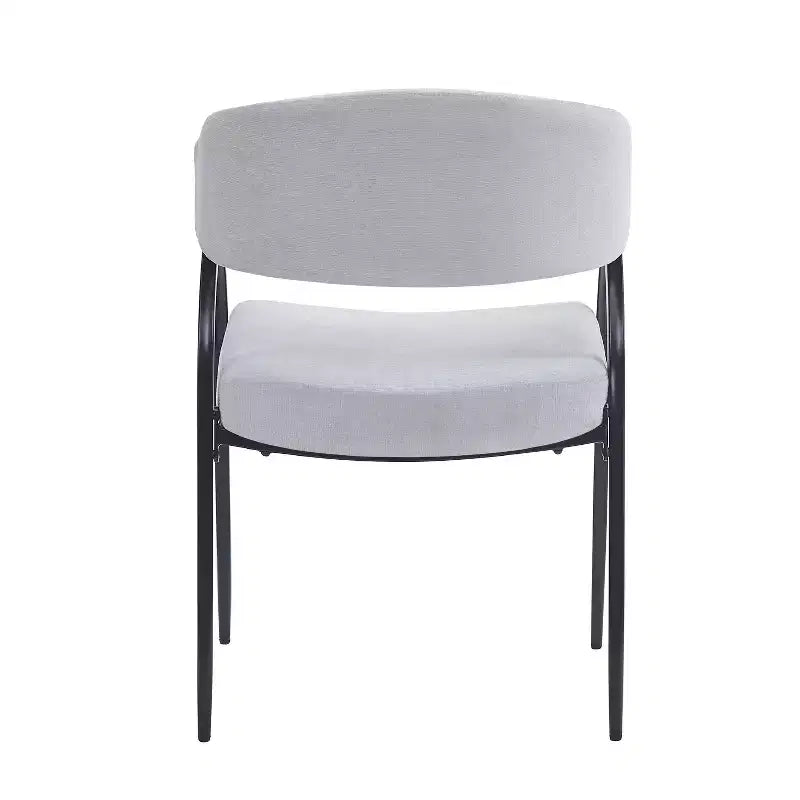 Christopher Knight Home Silas, chaises de salle à manger capitonnées avec accoudoirs et pieds en métal (Lot de 4)