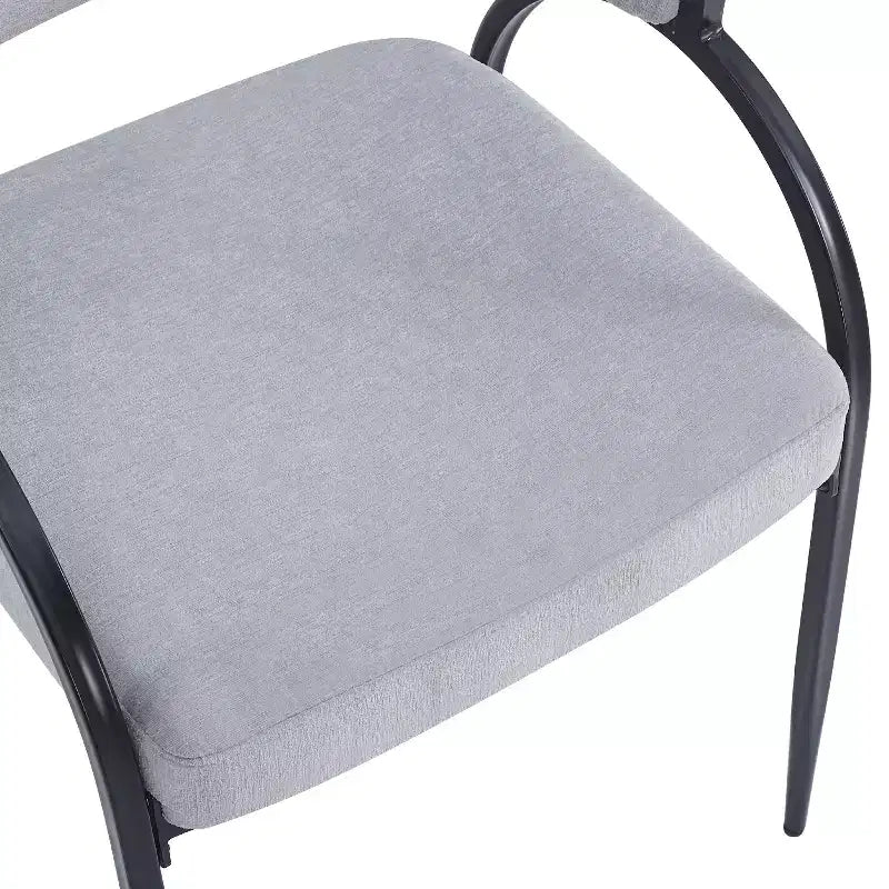 Christopher Knight Home Silas, chaises de salle à manger capitonnées avec accoudoirs et pieds en métal (Lot de 4)