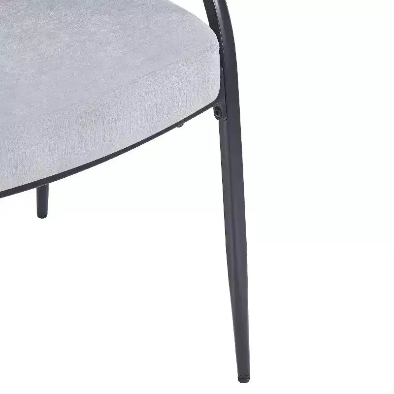 Christopher Knight Home Silas, chaises de salle à manger capitonnées avec accoudoirs et pieds en métal (Lot de 4)