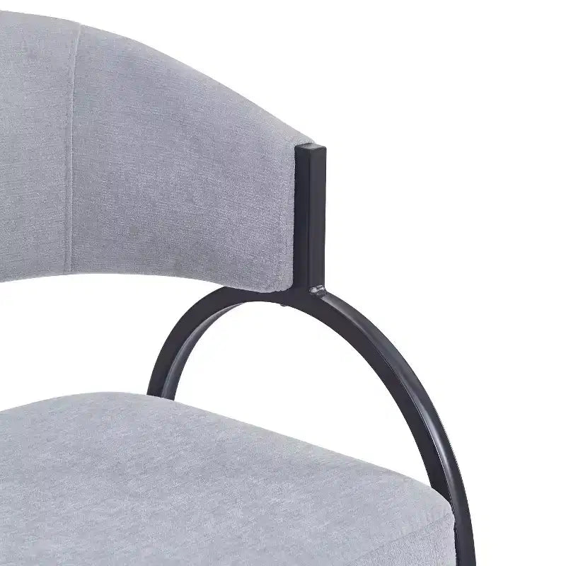 Christopher Knight Home Silas, chaises de salle à manger capitonnées avec accoudoirs et pieds en métal (Lot de 4)
