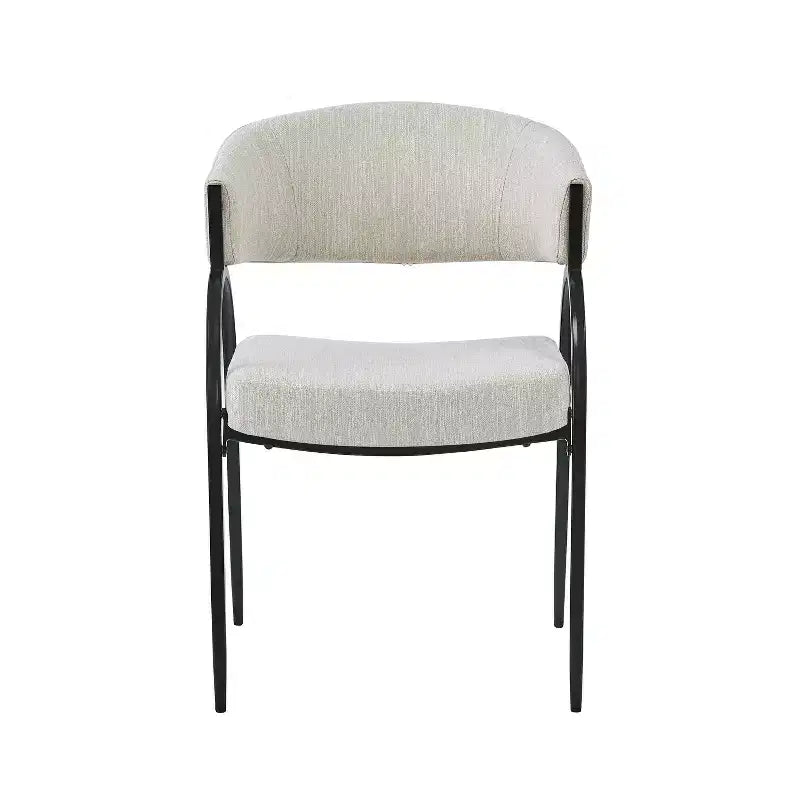 Christopher Knight Home Silas, chaises de salle à manger capitonnées avec accoudoirs et pieds en métal (Lot de 4)
