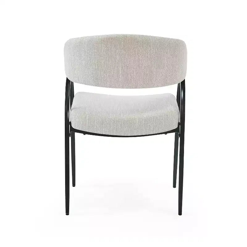 Christopher Knight Home Silas, chaises de salle à manger capitonnées avec accoudoirs et pieds en métal (Lot de 4)