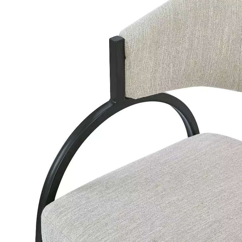 Christopher Knight Home Silas, chaises de salle à manger capitonnées avec accoudoirs et pieds en métal (Lot de 4)