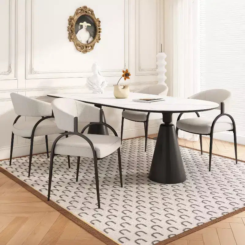Christopher Knight Home Silas Upholstered Armrest Dining Chairs with Metal Legs (Set of 4)