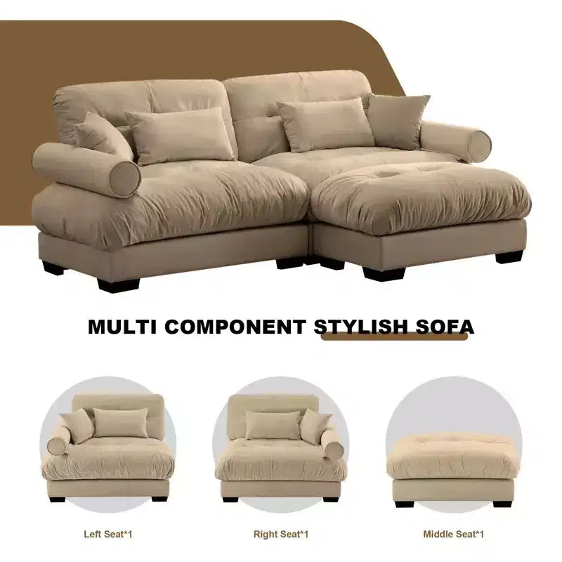 Christopher Knight Home Alger 93 Canapé d'angle en velours