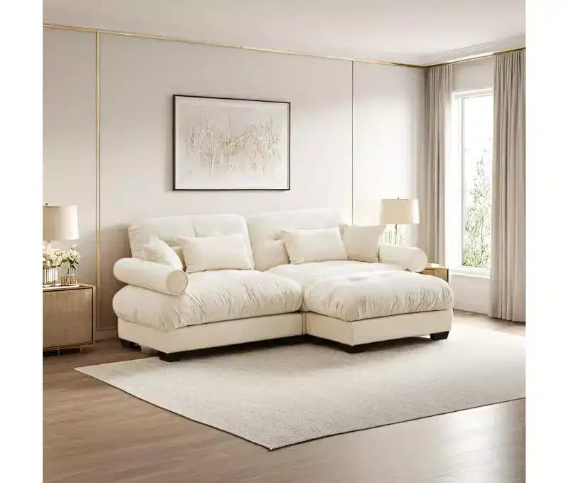 Christopher Knight Home Alger 93 Canapé d'angle en velours