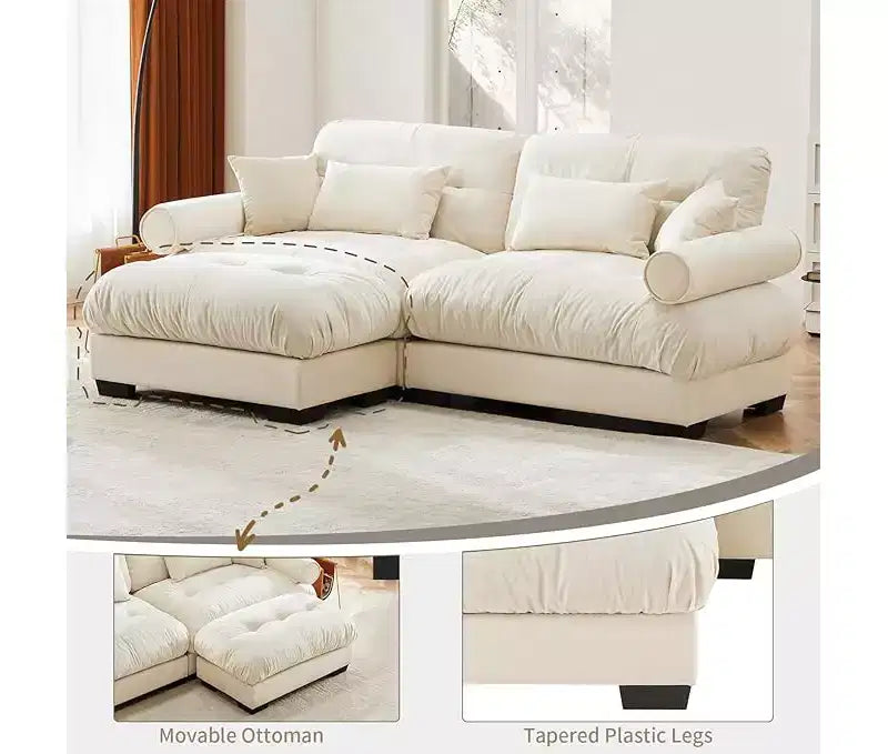Christopher Knight Home Alger 93 Canapé d'angle en velours