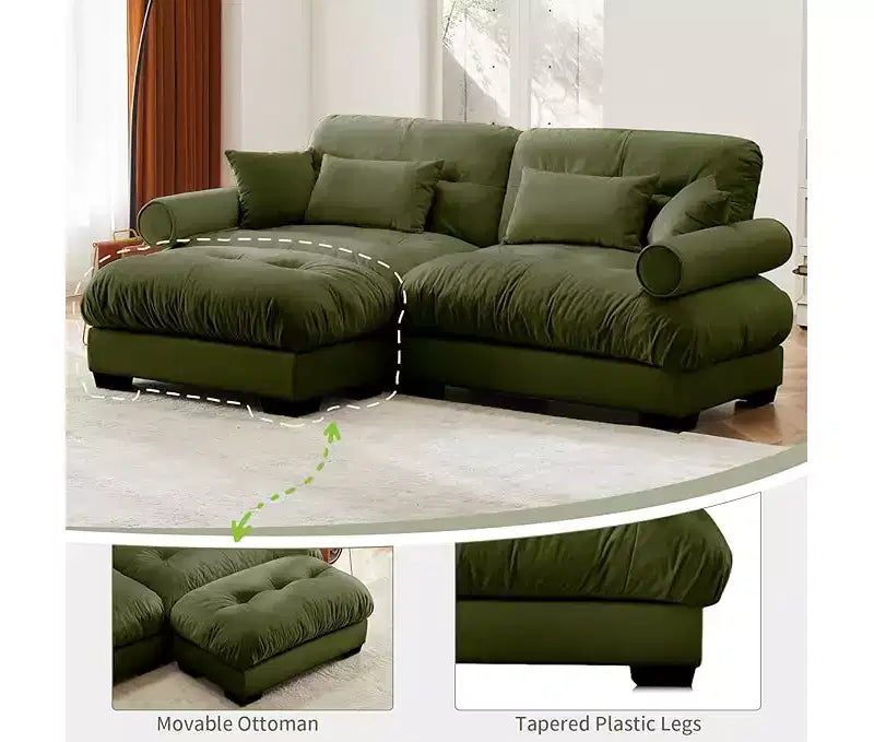 Christopher Knight Home Alger 93 Canapé d'angle en velours