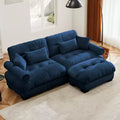 Christopher Knight Home Alger 93 Velvet L-Sectional Sofa