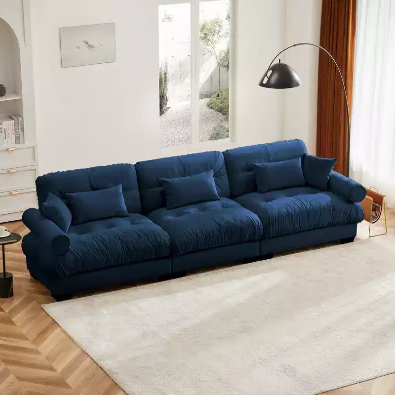 Christopher Knight Home Crane 130 Canapé moderne 3 places en velours avec accoudoirs rembourrés
