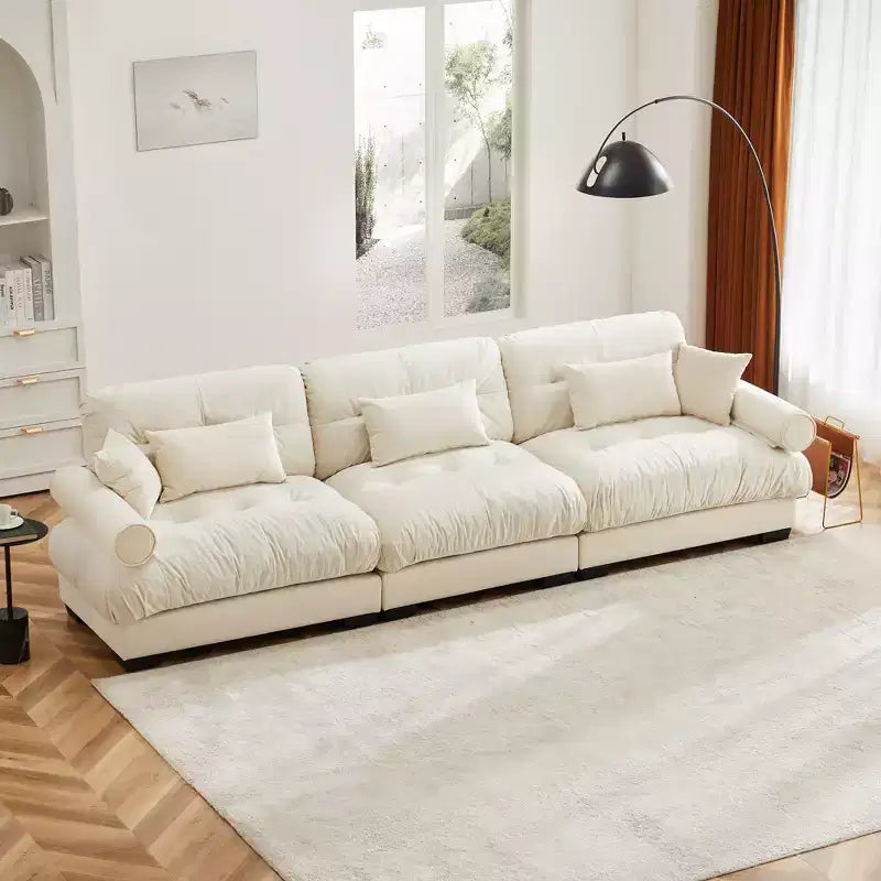 Christopher Knight Home Crane 130 Canapé moderne 3 places en velours avec accoudoirs rembourrés