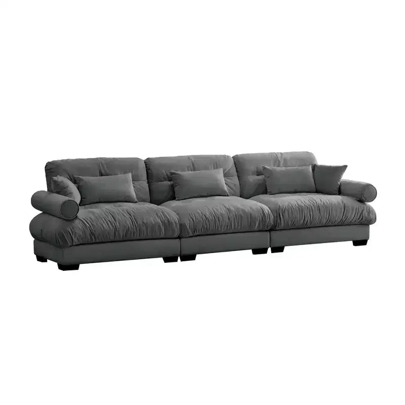 Christopher Knight Home Crane 130 Canapé moderne 3 places en velours avec accoudoirs rembourrés