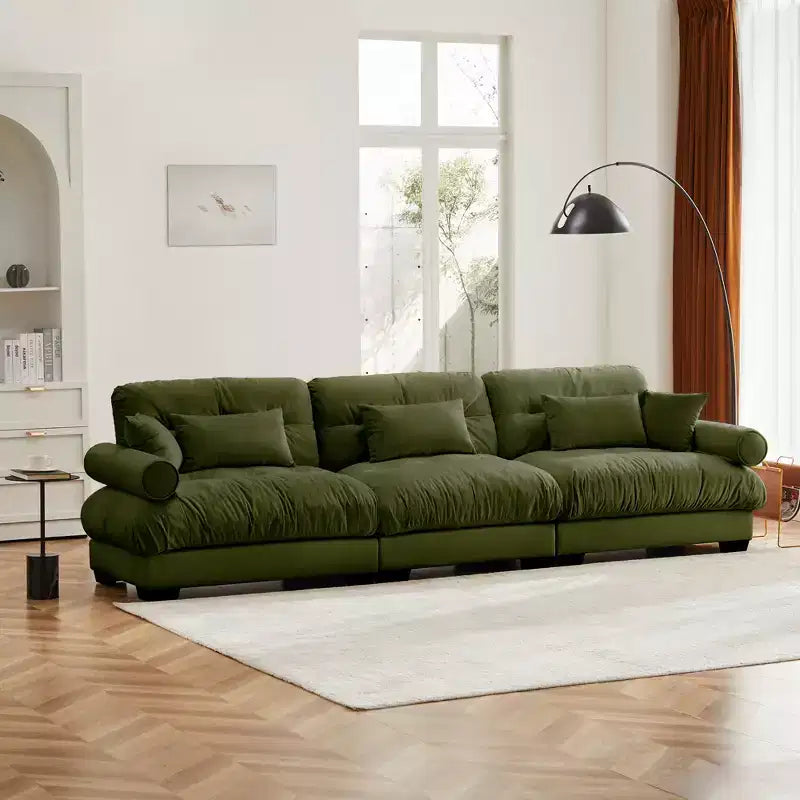Christopher Knight Home Crane 130 Canapé moderne 3 places en velours avec accoudoirs rembourrés