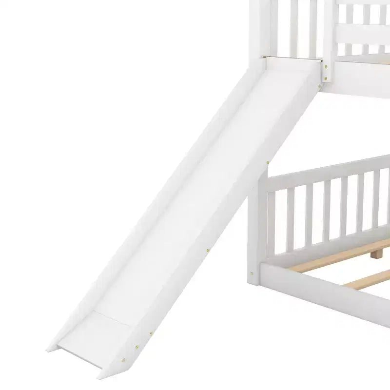 Lit superposé double Whisen Wood avec toboggan convertible et échelle