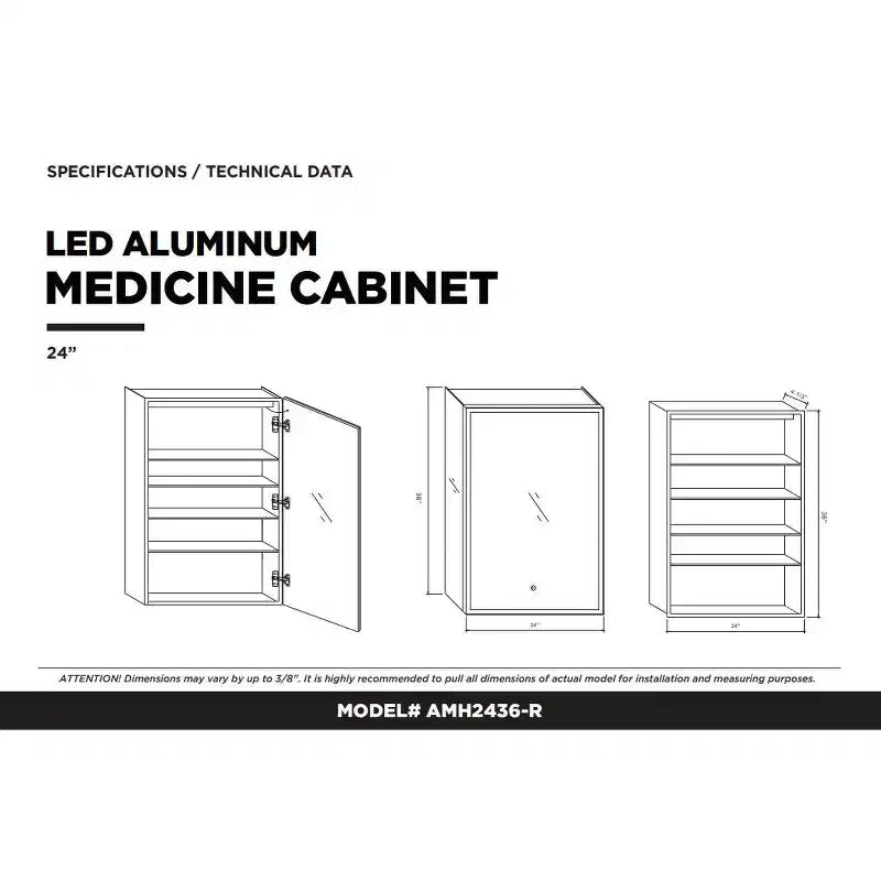Armoire de toilette sans cadre Fine Fixtures avec éclairage LED