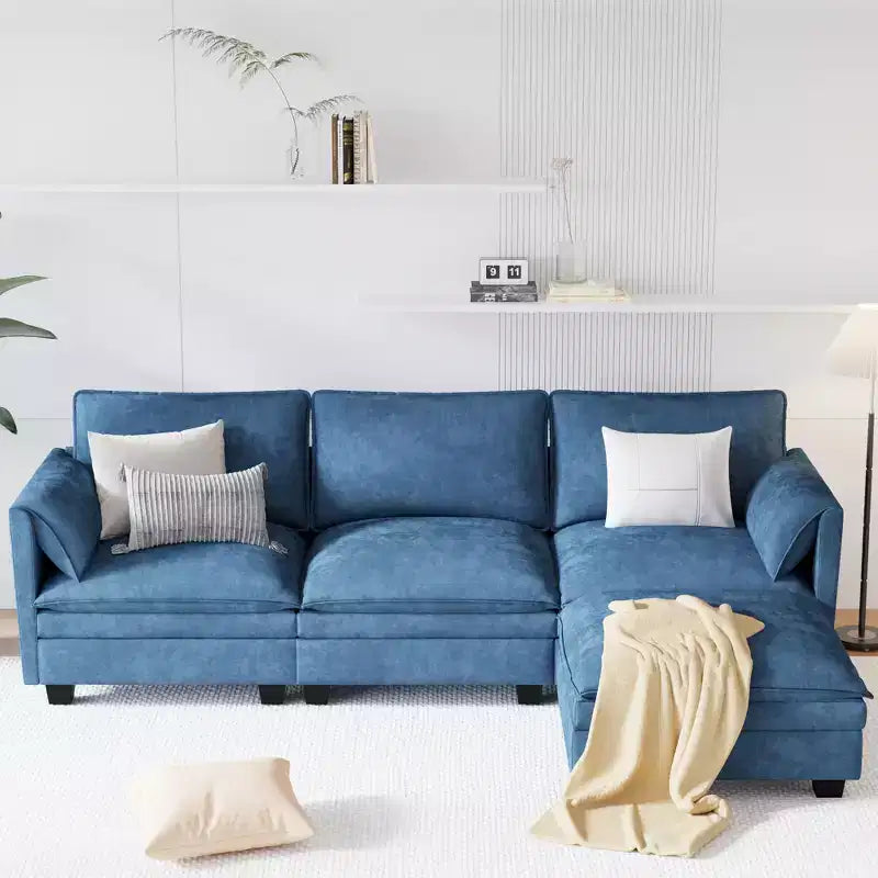 Canapé trois places en forme de L Christopher Knight Home 107,8 avec pouf