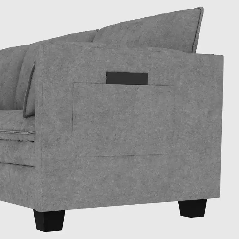 Canapé trois places en forme de L Christopher Knight Home 107,8 avec pouf