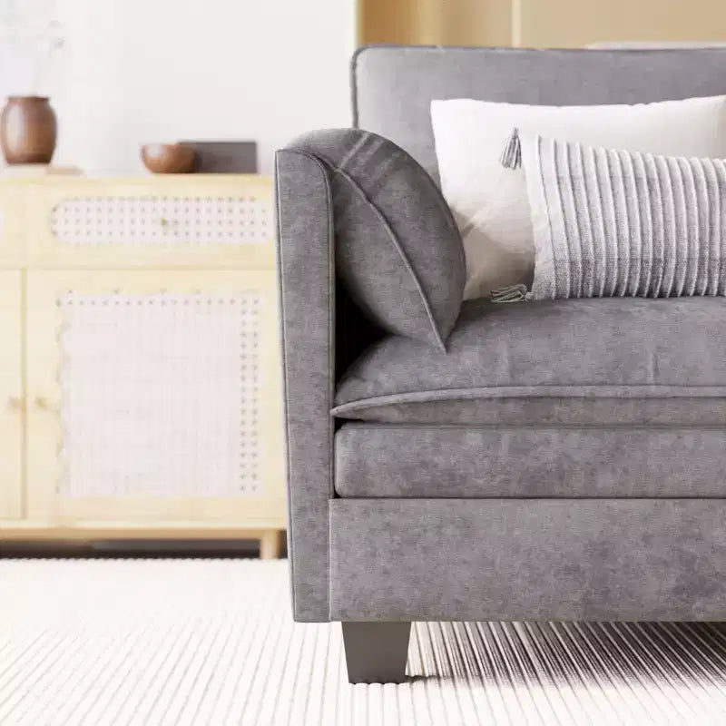 Canapé trois places en forme de L Christopher Knight Home 107,8 avec pouf