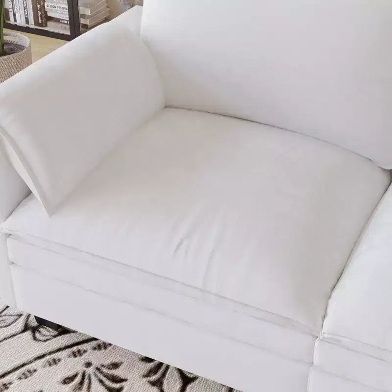 Canapé trois places en forme de L Christopher Knight Home 107,8 avec pouf
