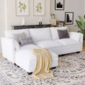 Christopher Knight Home 107.8 L-Shaped 3 Seater Sofa with Ottoman