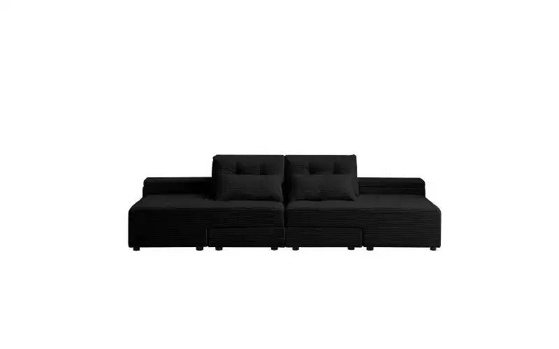 GDFStudio Andy 111 Canapé sectionnel modulaire rembourré avec 4 coussins et rangement