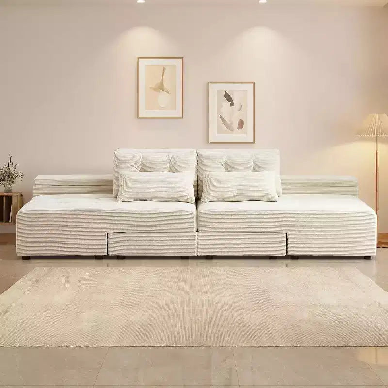 GDFStudio Andy 111 Canapé sectionnel modulaire rembourré avec 4 coussins et rangement