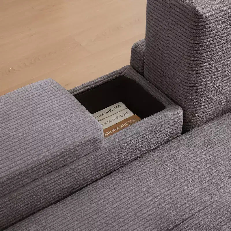 GDFStudio Andy 111 Canapé sectionnel modulaire rembourré avec 4 coussins et rangement