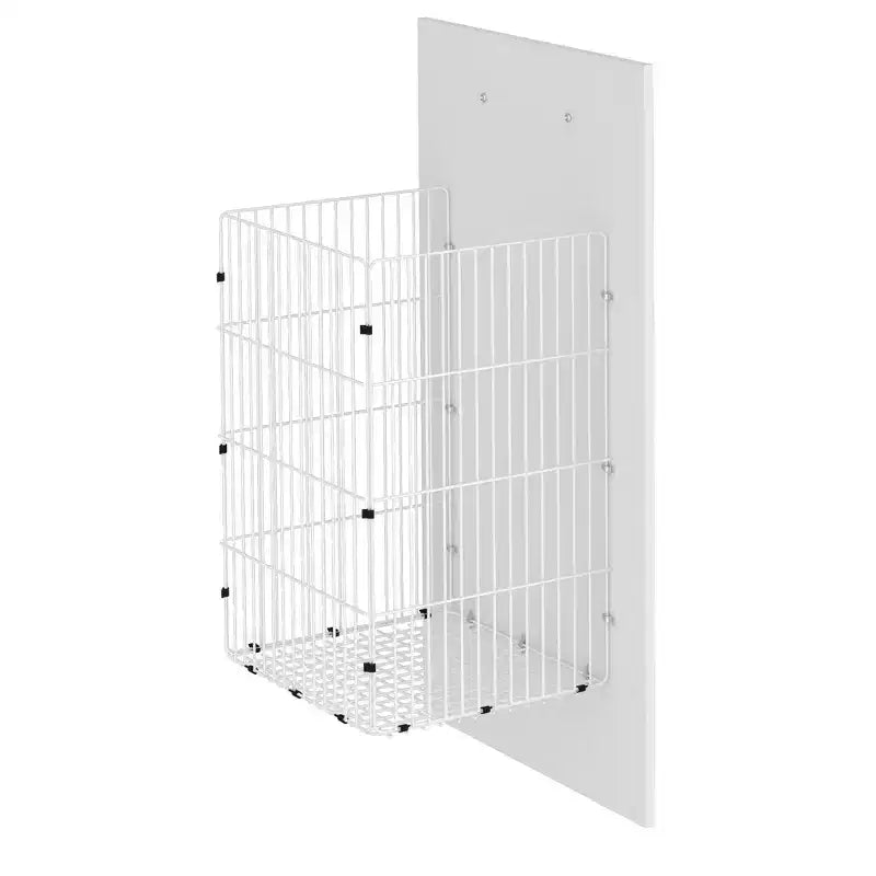 Meuble de Rangement de Salle de Bain Moderne Blanc Famapy avec Panier à Linge Inférieur