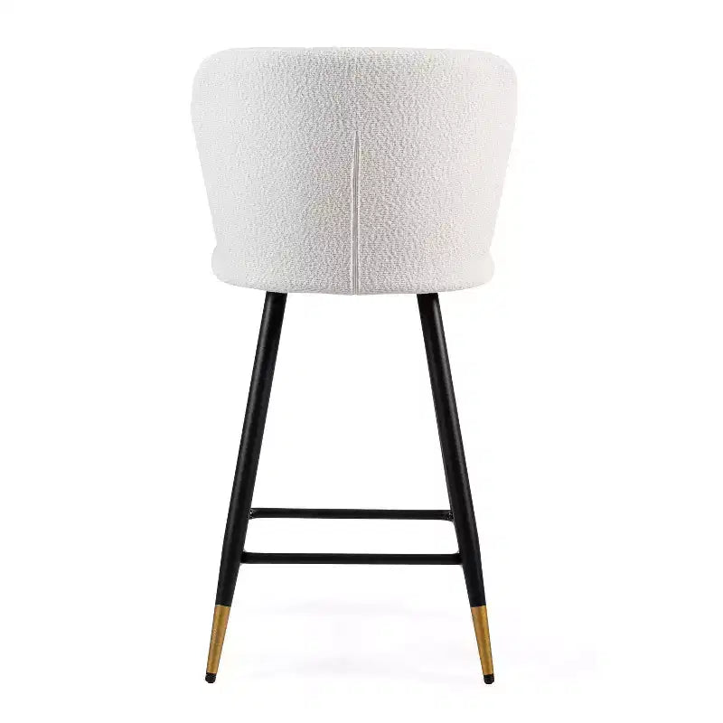 Tabourets de bar rembourrés modernes Christopher Knight Home Serein 26'' avec pieds en métal à embouts dorés (lot de 2)