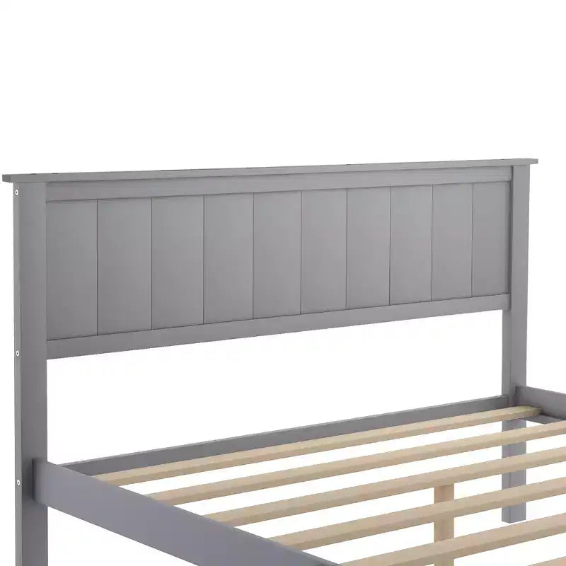 Lit plateforme Whisen Wood deux places avec tiroir de rangement