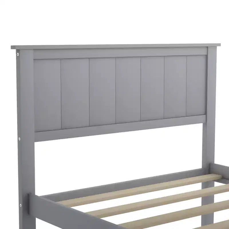 Lit plateforme Whisen Wood deux places avec tiroir de rangement