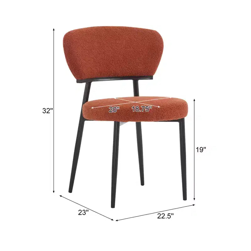 Christopher Knight Home Atrass Chaise de salle à manger rembourrée avec pieds en métal (Lot de 6)