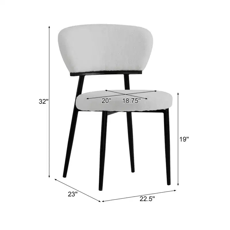 Christopher Knight Home Atrass Chaise de salle à manger rembourrée avec pieds en métal (Lot de 6)