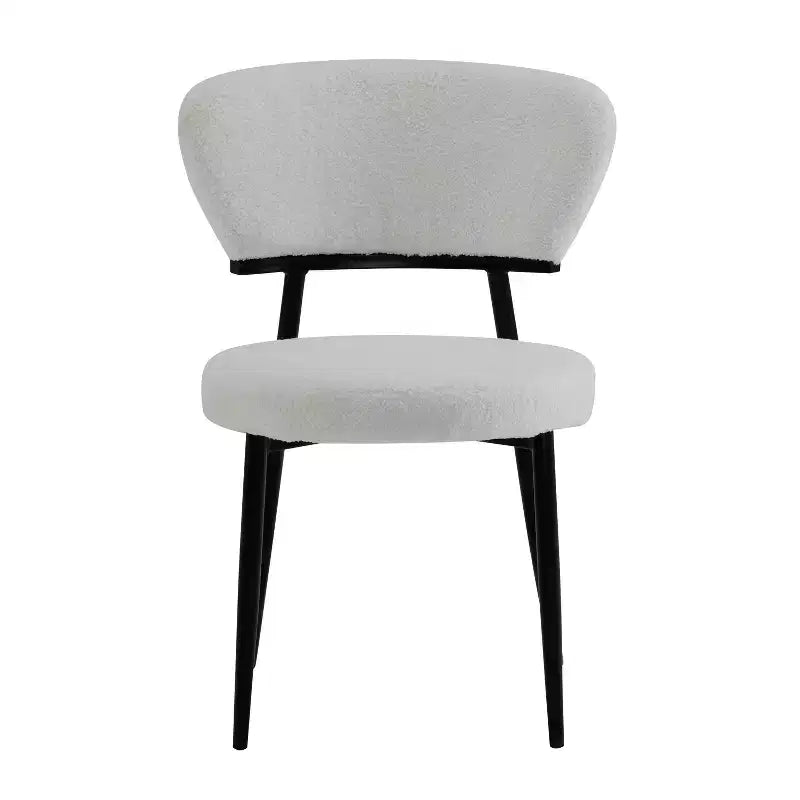 Christopher Knight Home Atrass Chaise de salle à manger rembourrée avec pieds en métal (Lot de 6)