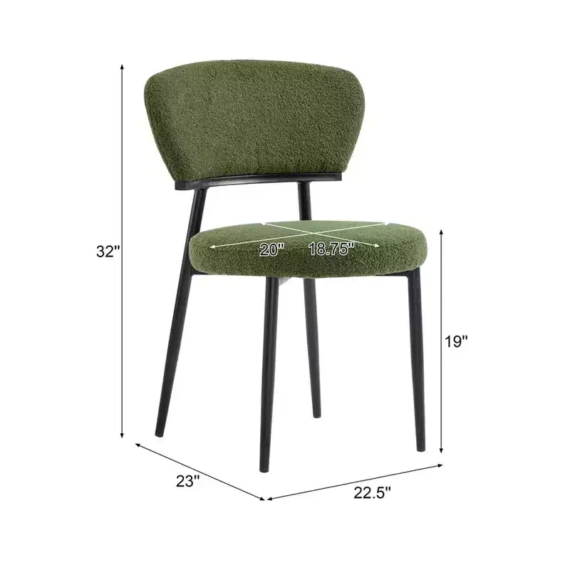Christopher Knight Home Atrass Chaise de salle à manger rembourrée avec pieds en métal (Lot de 6)