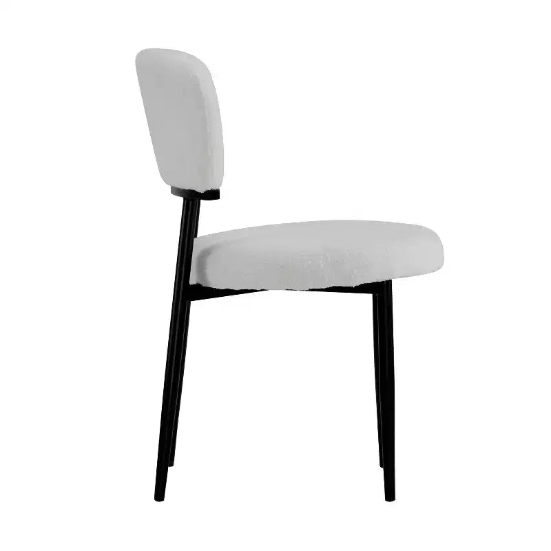 Christopher Knight Home Atrass Chaise de salle à manger rembourrée avec pieds en métal (Lot de 6)