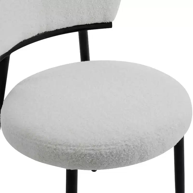 Christopher Knight Home Atrass Chaise de salle à manger rembourrée avec pieds en métal (Lot de 6)