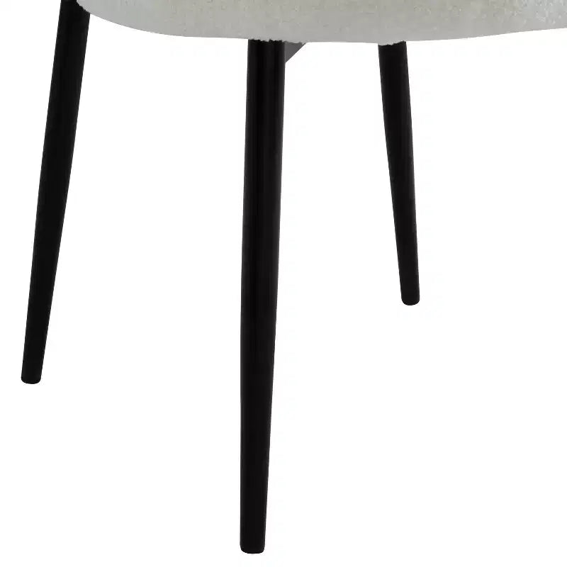 Christopher Knight Home Atrass Chaise de salle à manger rembourrée avec pieds en métal (Lot de 6)