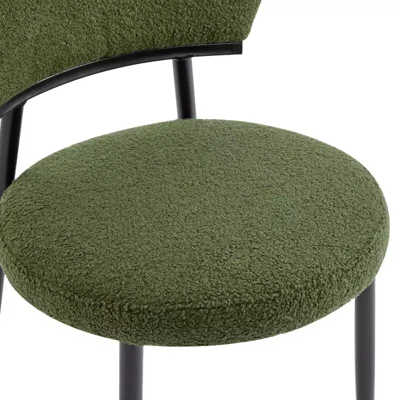 Christopher Knight Home Atrass Chaise de salle à manger rembourrée avec pieds en métal (Lot de 6)