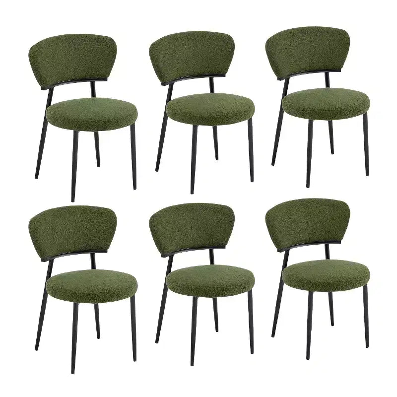 Christopher Knight Home Atrass Upholstered Dining Chair with Metal Legs (Set of 6)