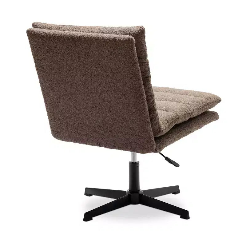 Fauteuil d'appoint pivotant Zeus & Ruta de 57,9 cm de large avec pieds croisés et accoudoirs réglables